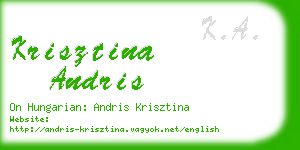 krisztina andris business card